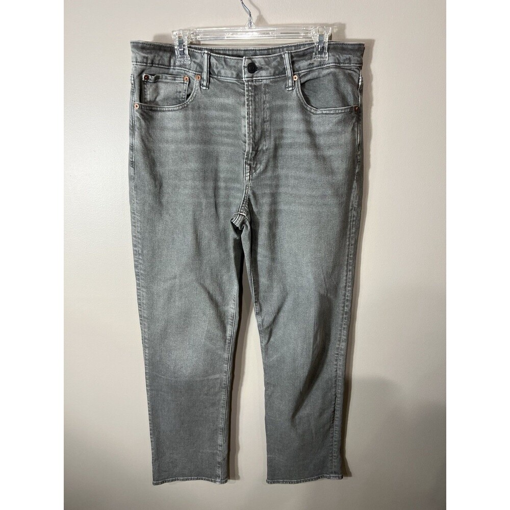 American Eagle Airflex+ Athletic Fit Jeans Men's 34 X 34 Gray Stretch Casual AEO